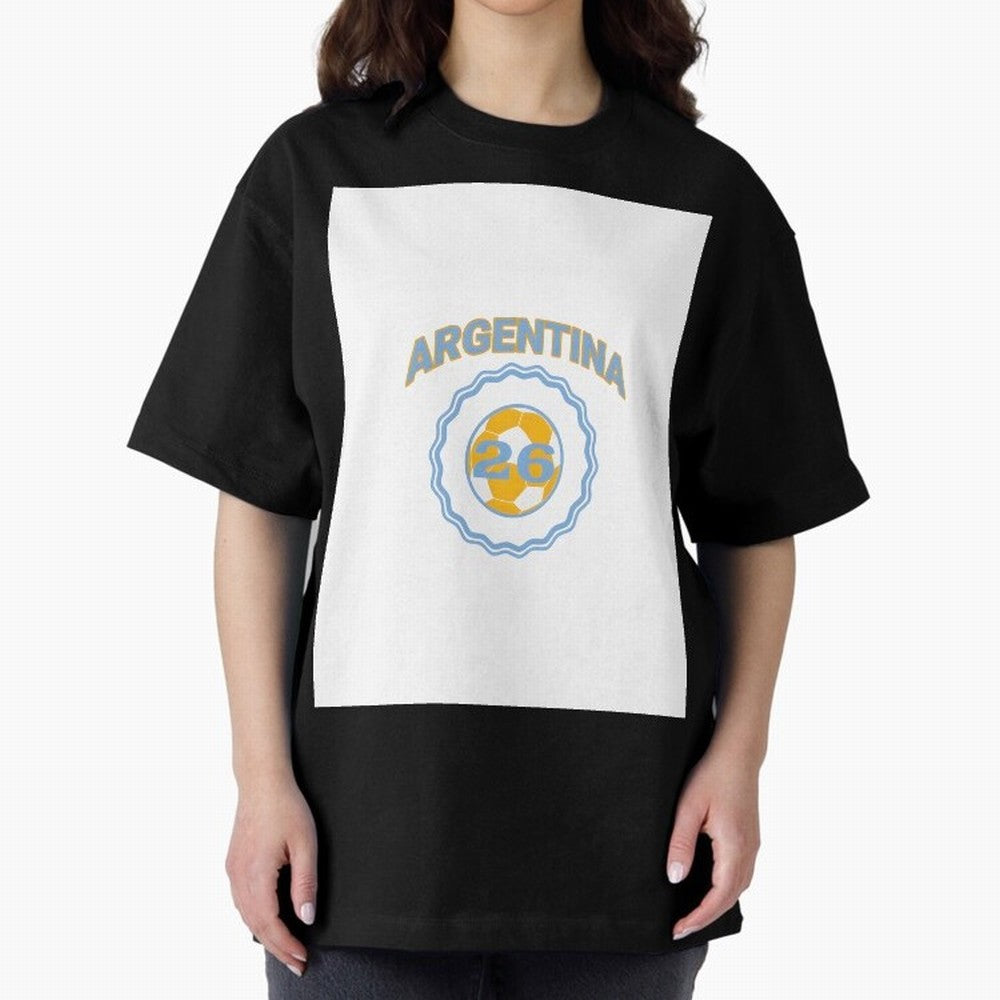 Argentina 2026 world cup soccer badge Graphic T-Shirt Share the Excitement of FIFA World Cup 2026 USA Canada Mexico Driven by CR7, Spain Energy, Football Festival Excitement, Trophy Ambitions, Country Rivalries and Star Player Buzz; Perfect for