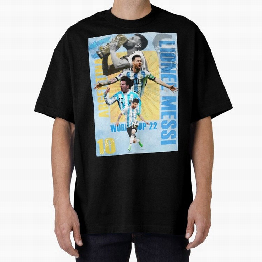 Lionel Messi Argentina World Cup Victory Poster - 2022 Soccer Champion Wall Art Premium T-Shirt Bring Trophy Dreams to FIFA World Cup 2026 USA Canada Mexico for Fans of Mbappe and Germany, Bringing Champion Mindset, Group Stage Buzz, Knockout