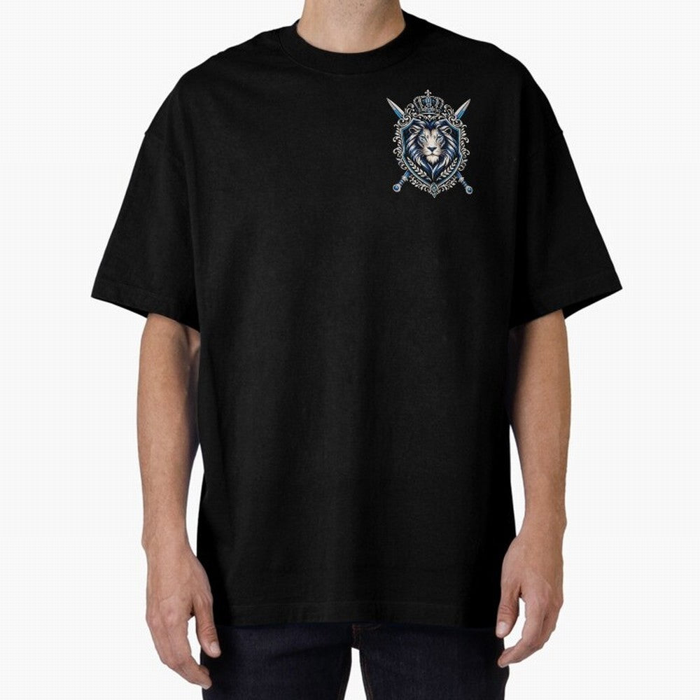 Majestic Lion Crest Emblem Premium T-Shirt Back Your Heroes with Match Day Hype around FIFA World Cup 2026, Messi, CR7 and Mbappe, Brazil, Portugal and Argentina, Stadium Memories, Football Loyalty, International Chants and Championship Tradition;