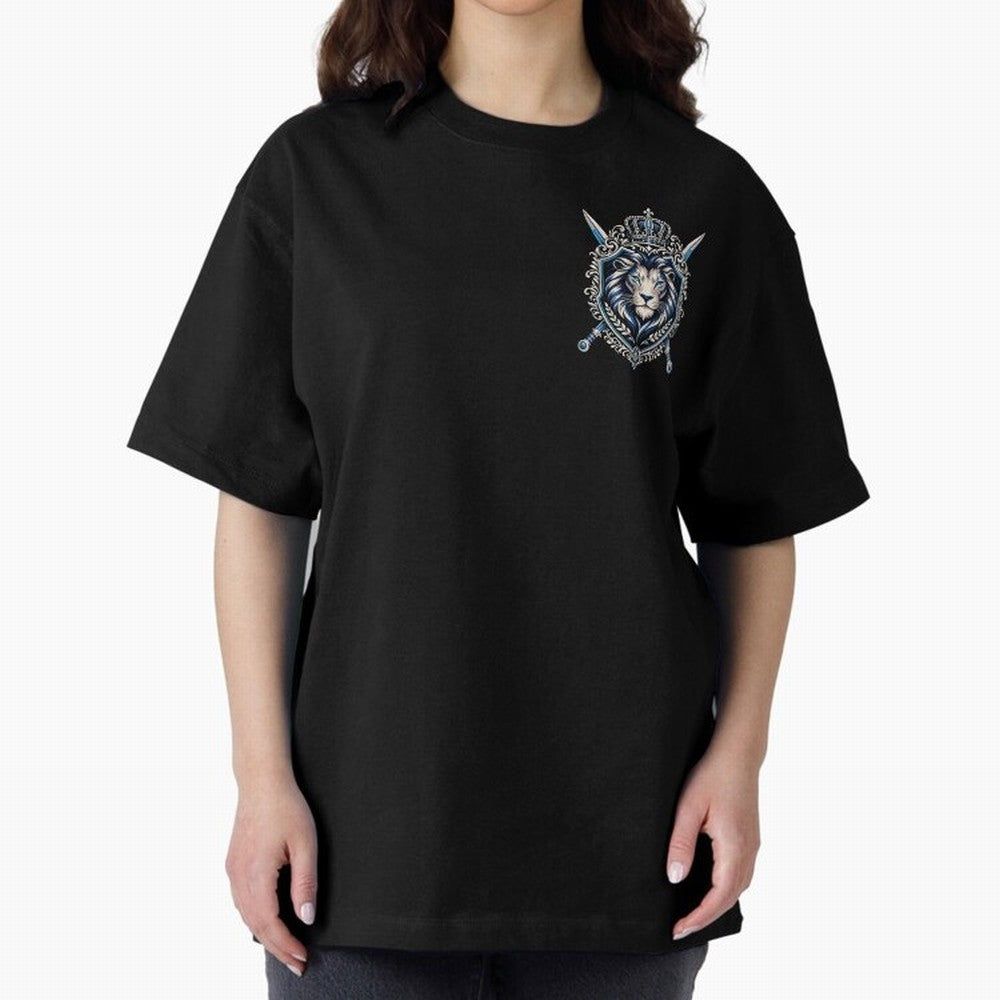 Majestic Lion Crest Emblem Premium T-Shirt Back Your Heroes with Match Day Hype around FIFA World Cup 2026, Messi, CR7 and Mbappe, Brazil, Portugal and Argentina, Stadium Memories, Football Loyalty, International Chants and Championship Tradition;