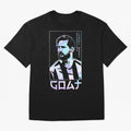 Lionel Messi Holographic Style Portrait art illustration Premium T-Shirt Bring a Vintage Feel to Match Day Hype around FIFA World Cup 2026 USA Canada Mexico, Haaland and Mbappe, England and Germany, Tournament Hype, Historic Matchups, Family