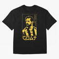Lionel Messi Golden Style Portrait art illustration Premium T-Shirt Celebrate Unforgettable Nights in Match Day Hype around FIFA World Cup 2026 USA Canada Mexico, Cristiano Ronaldo, Haaland and CR7, France, Football Festival Excitement, Trophy