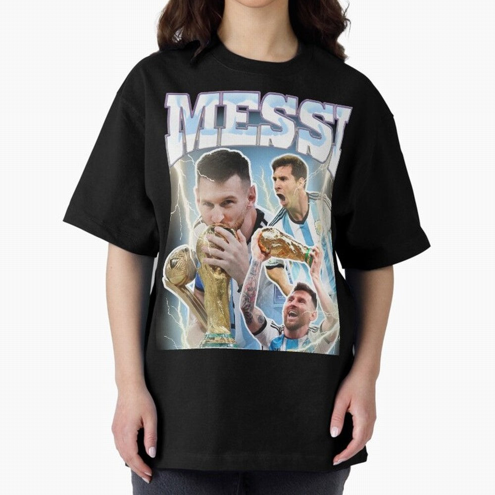 Messi Champion Vintage Retro Design Premium T-Shirt Show Your Stadium Side during FIFA World Cup 2026 Spirit, Filled with Argentina, Neymar, Haaland and Cristiano Ronaldo, Soccer Culture, Superstar Moments, National Team Dreams and Competitive