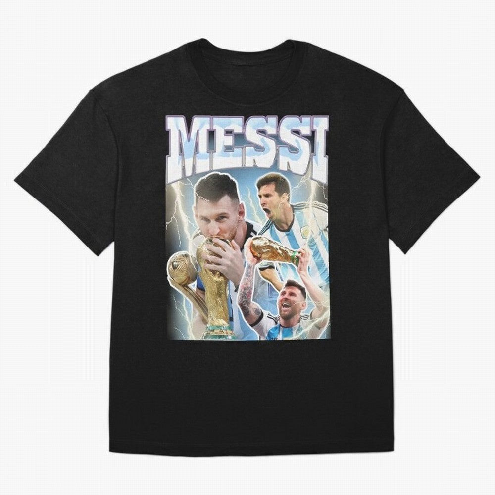 Messi Champion Vintage Retro Design Premium T-Shirt Show Your Stadium Side during FIFA World Cup 2026 Spirit, Filled with Argentina, Neymar, Haaland and Cristiano Ronaldo, Soccer Culture, Superstar Moments, National Team Dreams and Competitive