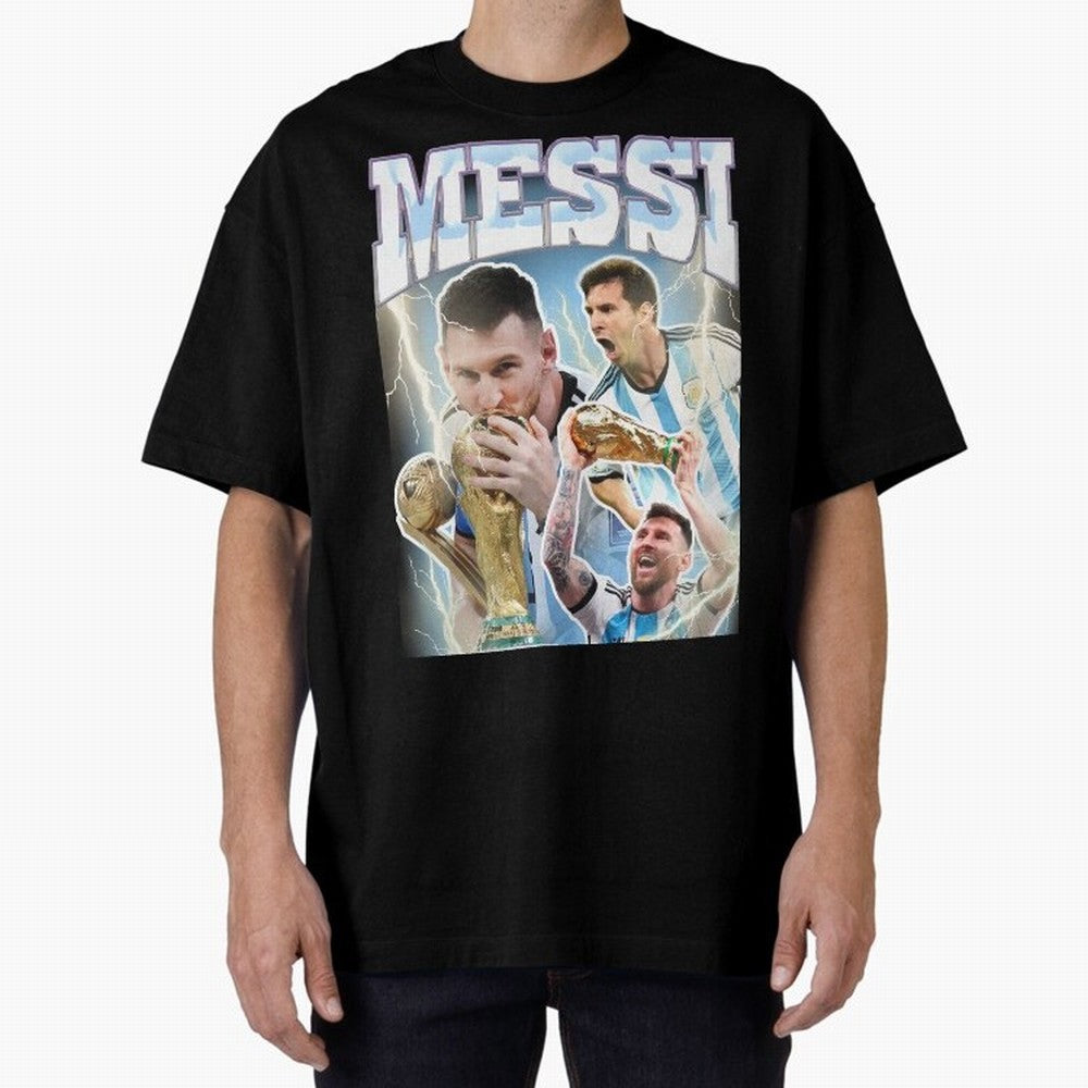 Messi Champion Vintage Retro Design Premium T-Shirt Show Your Stadium Side during FIFA World Cup 2026 Spirit, Filled with Argentina, Neymar, Haaland and Cristiano Ronaldo, Soccer Culture, Superstar Moments, National Team Dreams and Competitive