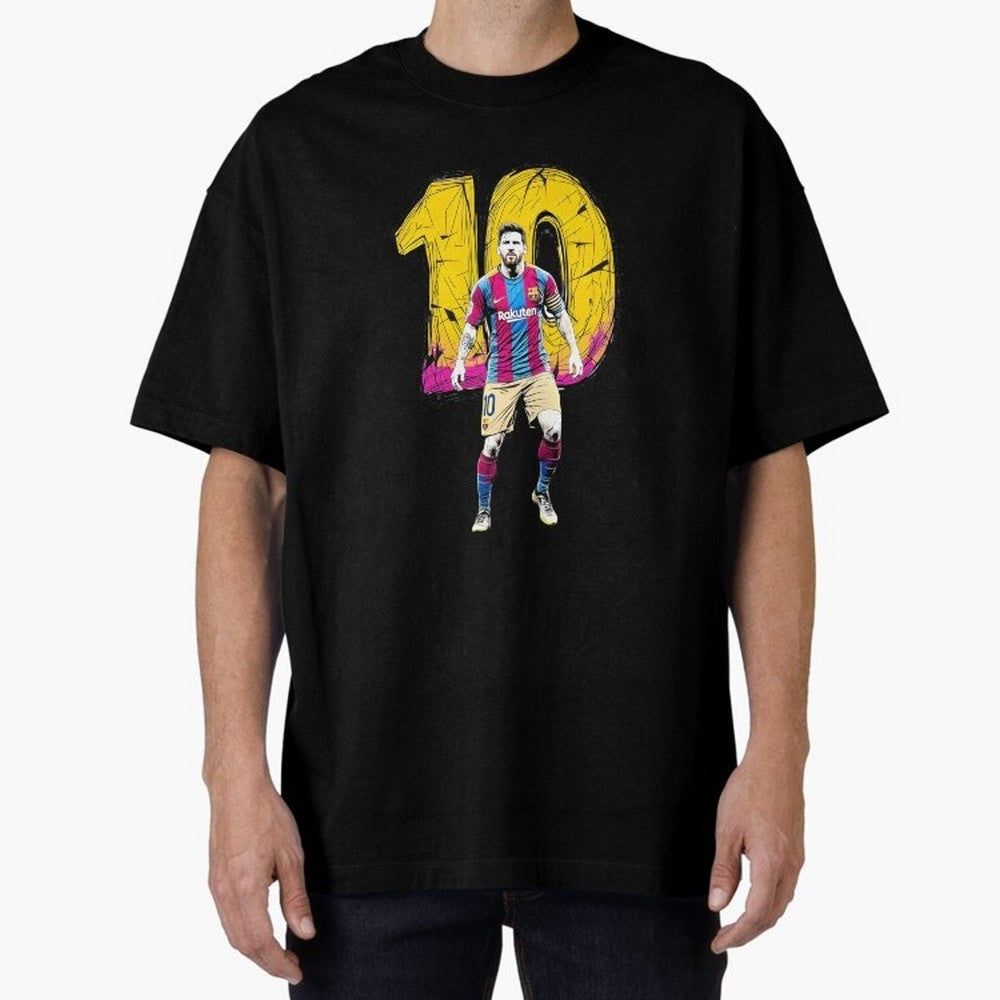 Messi sticker Oversized T-Shirt Follow the Final Road of FIFA World Cup 2026 with CR7 and Messi, Portugal Energy, Match Day Excitement, Supporter Culture, Golden Goals and Global Football Passion; Ideal for Fans Who Follow Messi, Cristiano Ronaldo,