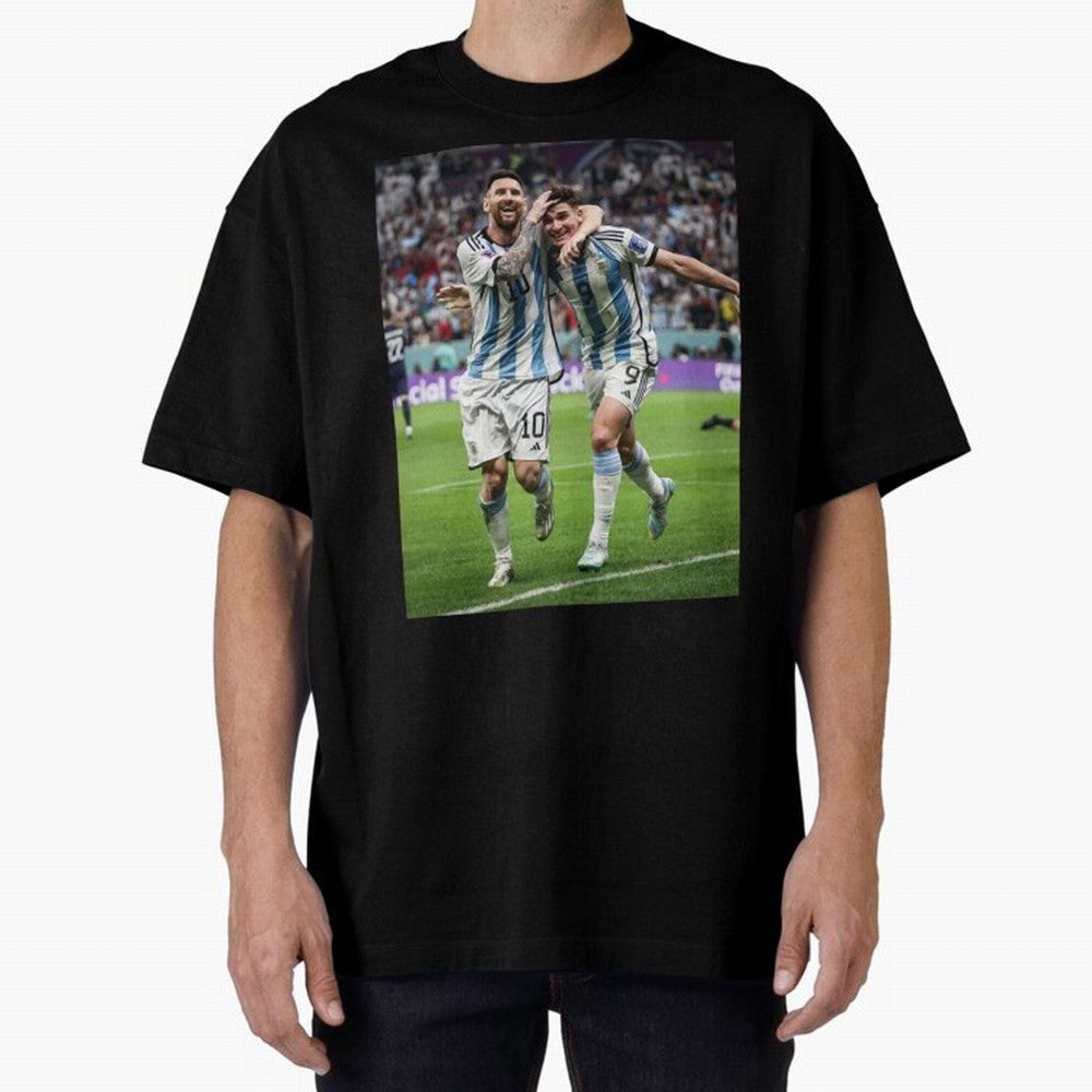 Messi x Alvarez Semifinal Classic T-Shirt Honor Football Greatness during FIFA World Cup 2026 USA Canada Mexico Spirit, Driven by Portugal, Spain and Germany, Neymar, Classic Soccer Heritage, Championship Pressure, Fan Loyalty and International