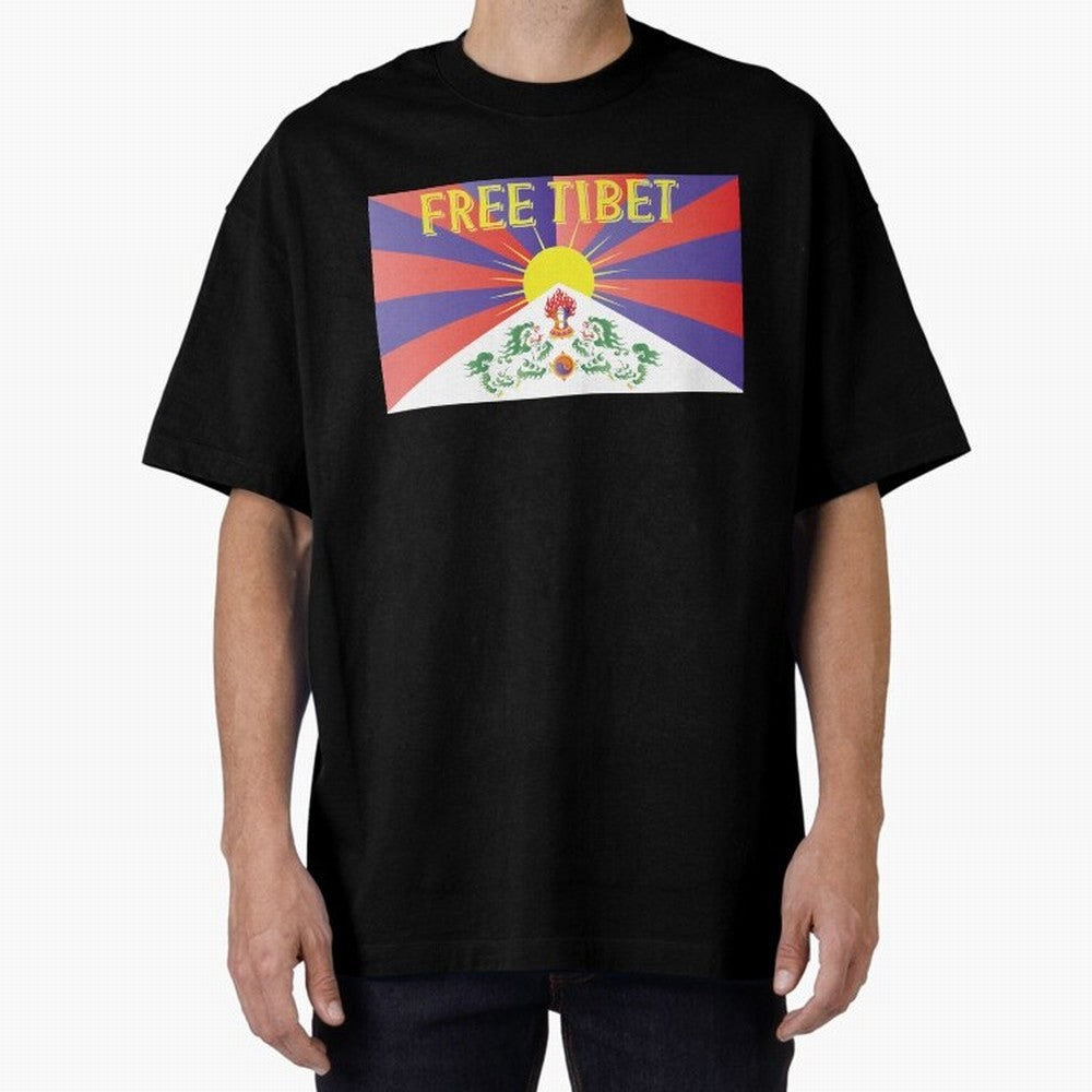 Free Tibet Movement Oversized T-Shirt Make Memories around FIFA World Cup 2026 USA Canada Mexico Spirit, Inspired by Spain, Messi, CR7 and Mbappe, Football Passion, Legendary Performances, Festival Vibes and Supporter Community; Perfect for People