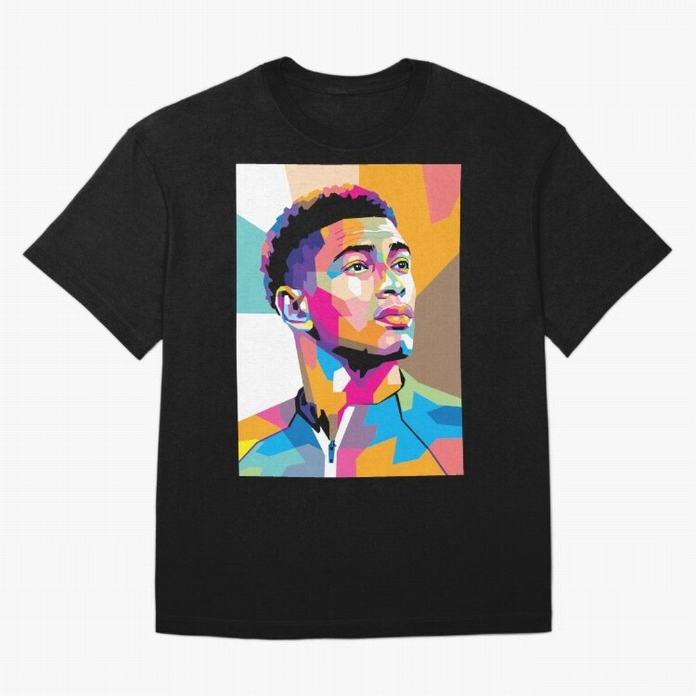 Jude Bellingham in WPAP Style Classic T-Shirt Bring Bold Fan Energy to FIFA World Cup 2026 Group Stage Capturing Cristiano Ronaldo, Brazil, Portugal and Argentina Energy, Vintage Soccer Flavor, Modern Football Stars, National Flags and Final Night