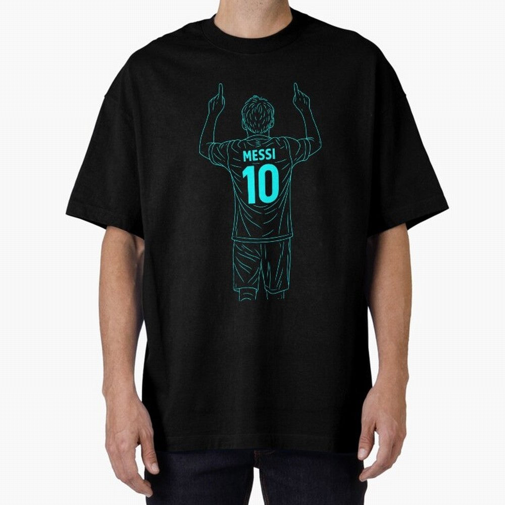Messi Iconic Celebration Oversized T-Shirt Make Every Kick Count in FIFA World Cup 2026 Group Stage Spirit, Connected to France, Cristiano Ronaldo, Haaland and CR7, Supporter Pride, Iconic Celebrations, Legendary Names and Global Match Day Energy;