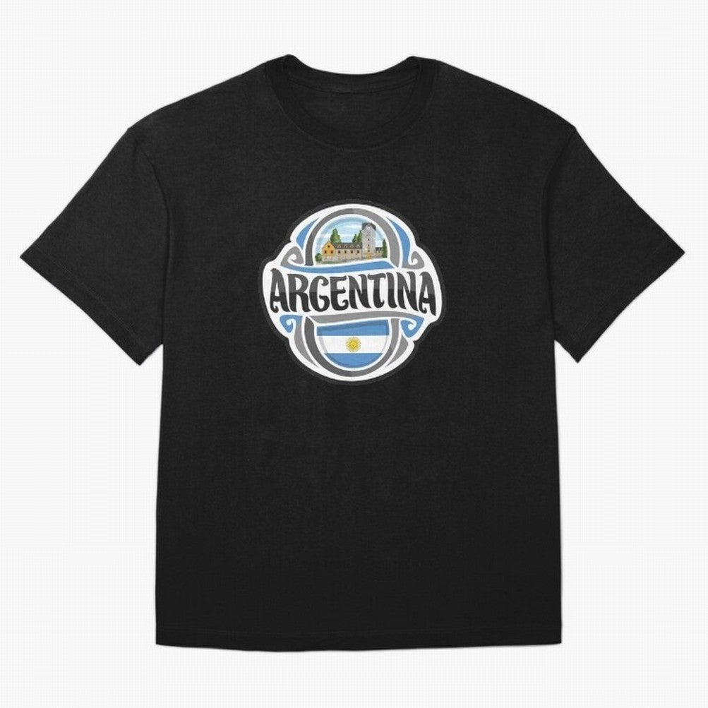 Decorative Argentina Logo Oversized T-Shirt Bring a Vintage Feel to FIFA World Cup 2026 Group Stage Driven by Messi, Neymar and Mbappe, France Energy, Vintage Soccer Flavor, Modern Football Stars, National Flags and Final Night Emotion; Ideal for