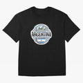 Decorative Argentina Logo Oversized T-Shirt Bring a Vintage Feel to FIFA World Cup 2026 Group Stage Driven by Messi, Neymar and Mbappe, France Energy, Vintage Soccer Flavor, Modern Football Stars, National Flags and Final Night Emotion; Ideal for