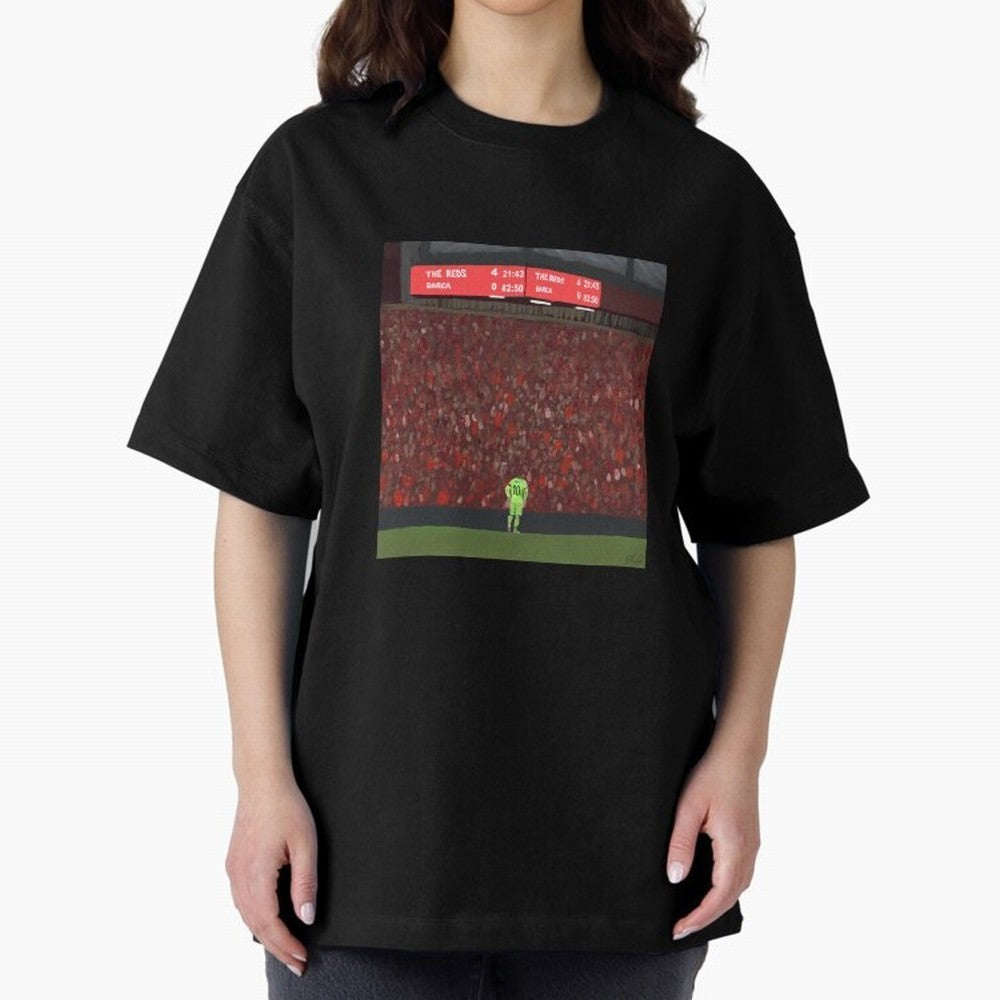Liverpool 4-0 Barcelona painting Classic T-Shirt Celebrate the FIFA World Cup 2026 USA Canada Mexico Journey through Messi, Neymar and Mbappe Highlights, Argentina, France and Brazil Pride, Fan Favorite Moments, National Team Passion, Big Match