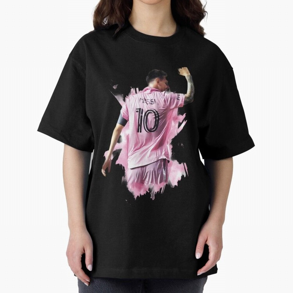 Messi Inter Miami Celebration Art ¨C Football Legend in Pink Jersey Classic T-Shirt Bring International Match Energy to the FIFA World Cup 2026 Group Stage Journey through Neymar Highlights, Spain and Netherlands Pride, Worldwide Fan Energy,