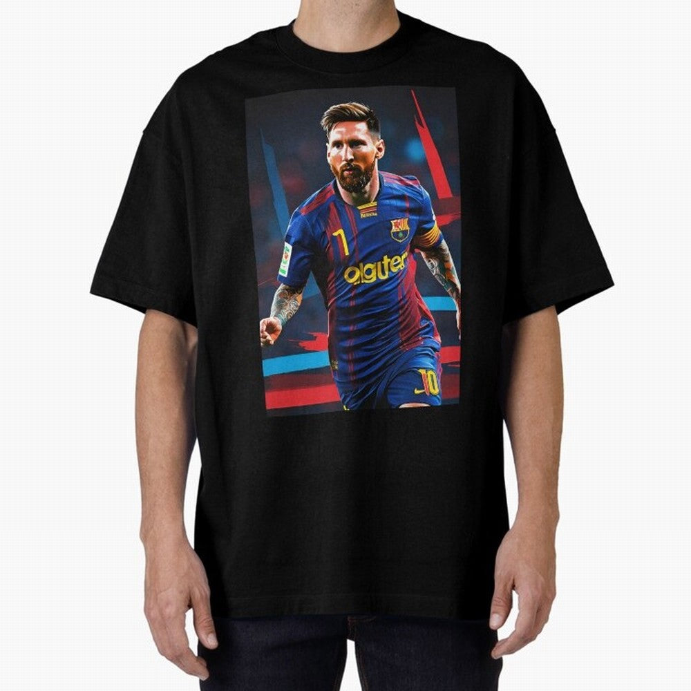 Messi.fcb Oversized T-Shirt Refresh Match Day Hype around FIFA World Cup 2026 Group Stage, CR7 and Messi, Portugal, Vintage Soccer Flavor, Modern Football Stars, National Flags and Final Night Emotion; Ideal for Fans Who Follow Messi, Cristiano