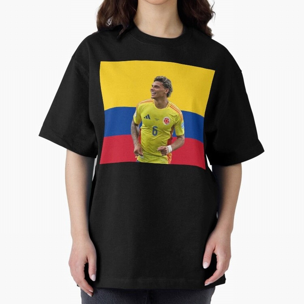 Richard Rios Colombian Flag Oversized T-Shirt Celebrate Unforgettable Nights in Match Day Hype around FIFA World Cup 2026, Haaland, France and Portugal, Classic Soccer Heritage, Championship Pressure, Fan Loyalty and International Pride; Made for