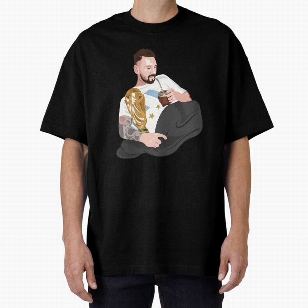 Messi with the World Cup and drinking mate Classic T-Shirt Capture Global Football Passion for FIFA World Cup 2026 USA Canada Mexico, Filled with Haaland and Mbappe, England, France and Netherlands, Championship Spirit, Famous Goals, Roaring Crowds