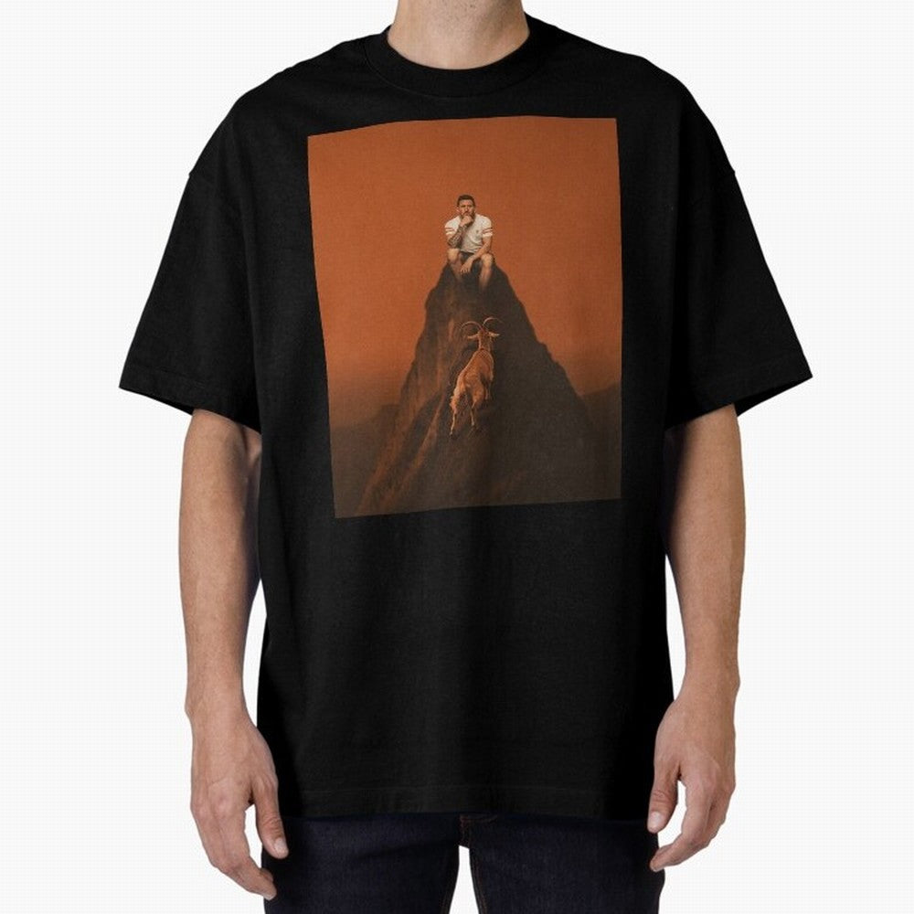 Goat messi football sunset Oversized T-Shirt Celebrate Golden Goal Energy in Match Day Hype around FIFA World Cup 2026, Haaland, Brazil, Portugal and Argentina, Goal Celebration Energy, Supporter Heritage, Football Icons and Worldwide Tournament