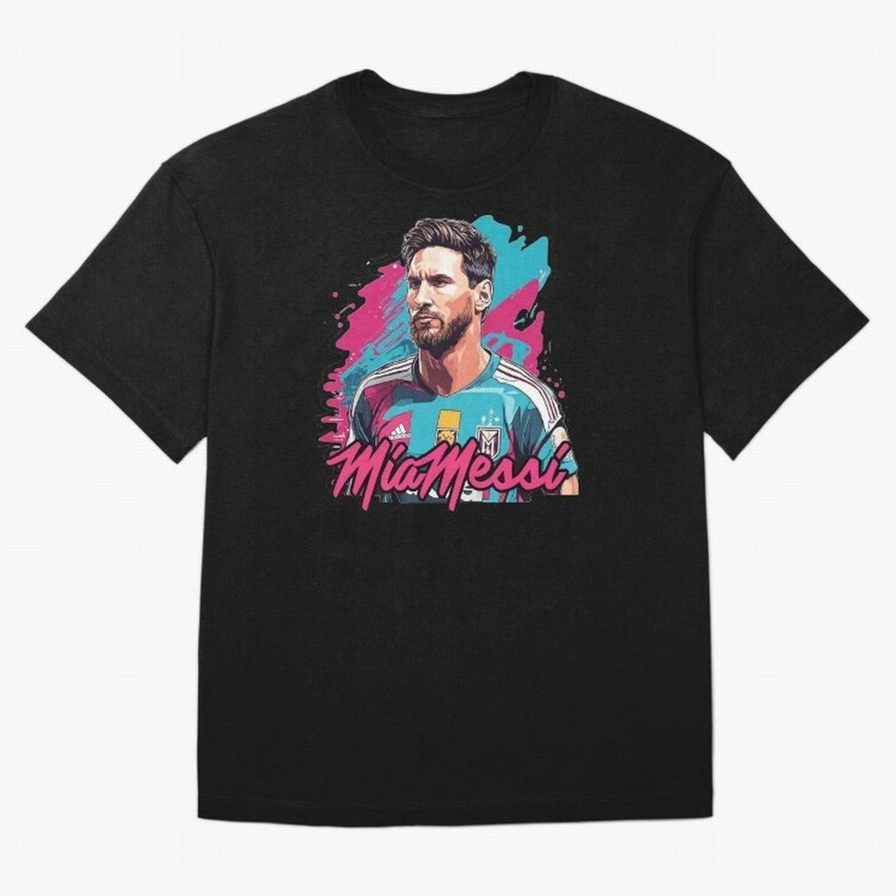 MiaMessi Premium Classic T-Shirt Mark Global Football Passion for FIFA World Cup 2026 USA Canada Mexico, with Messi, Neymar and Mbappe, Brazil, Retro Football Energy, Iconic Rivalries, Trophy Chase Drama and Stadium Atmosphere; Created for Match