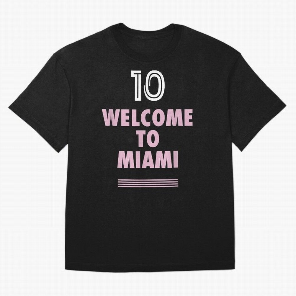 Welcome to Miami 10 - GOAT Classic T-Shirt Experience the FIFA World Cup 2026 Group Stage Journey through Messi and Cristiano Ronaldo Highlights, Argentina and Brazil Pride, Soccer Culture, Superstar Moments, National Team Dreams and Competitive