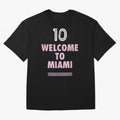 Welcome to Miami 10 - GOAT Classic T-Shirt Experience the FIFA World Cup 2026 Group Stage Journey through Messi and Cristiano Ronaldo Highlights, Argentina and Brazil Pride, Soccer Culture, Superstar Moments, National Team Dreams and Competitive