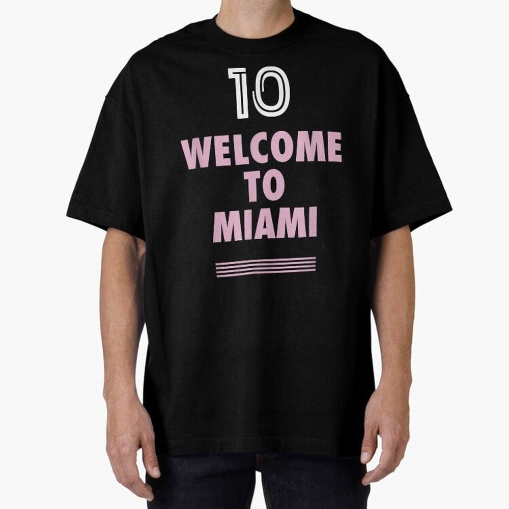 Welcome to Miami 10 - GOAT Classic T-Shirt Experience the FIFA World Cup 2026 Group Stage Journey through Messi and Cristiano Ronaldo Highlights, Argentina and Brazil Pride, Soccer Culture, Superstar Moments, National Team Dreams and Competitive