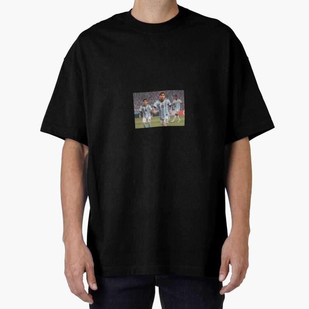 Messi Oversized T-Shirt Turn Up for FIFA World Cup 2026 Spirit, Celebrating Brazil, Portugal and Argentina, Neymar, Goal Celebration Energy, Supporter Heritage, Football Icons and Worldwide Tournament Joy; Made for Collectors Who Enjoy Iconic