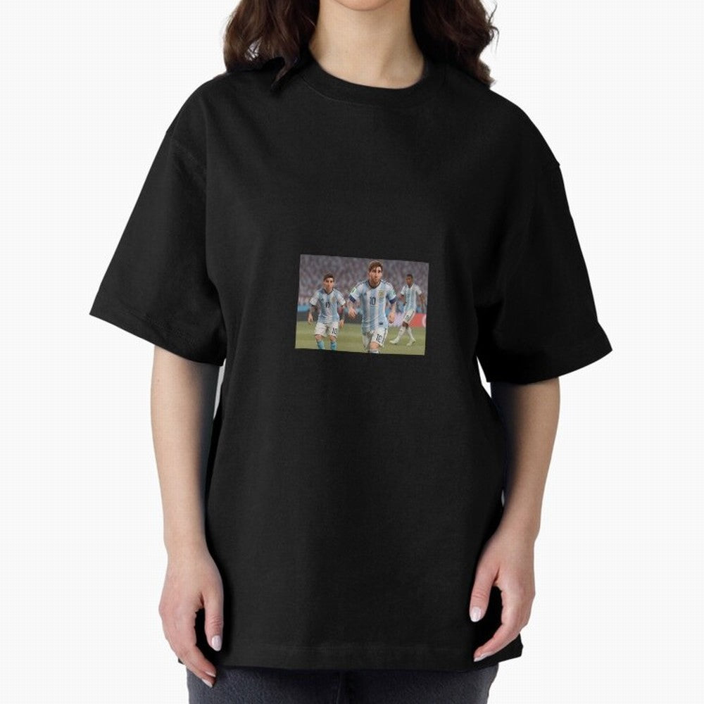 Messi Oversized T-Shirt Turn Up for FIFA World Cup 2026 Spirit, Celebrating Brazil, Portugal and Argentina, Neymar, Goal Celebration Energy, Supporter Heritage, Football Icons and Worldwide Tournament Joy; Made for Collectors Who Enjoy Iconic