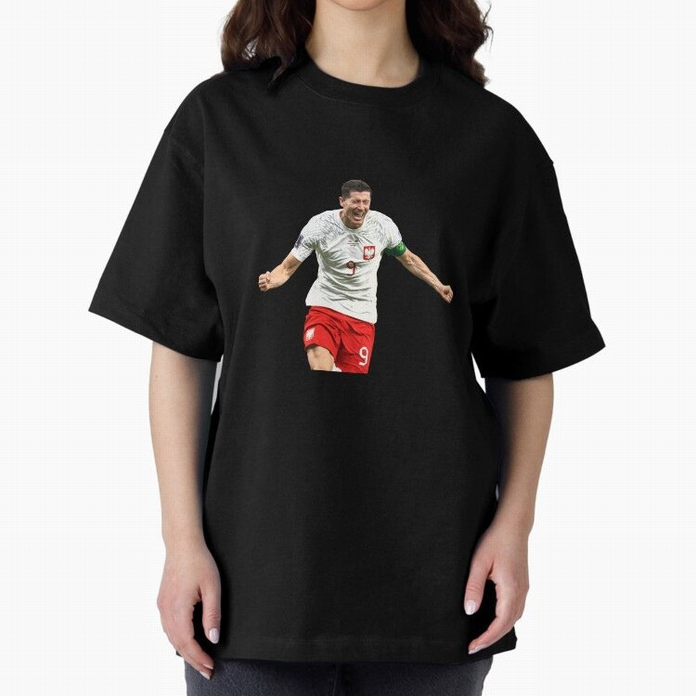 Robert Lewandowski Oversized T-Shirt Bring a Champion Mindset to FIFA World Cup 2026 USA Canada Mexico Driven by Mbappe, England, France and Netherlands Energy, Retro Football Energy, Iconic Rivalries, Trophy Chase Drama and Stadium Atmosphere;