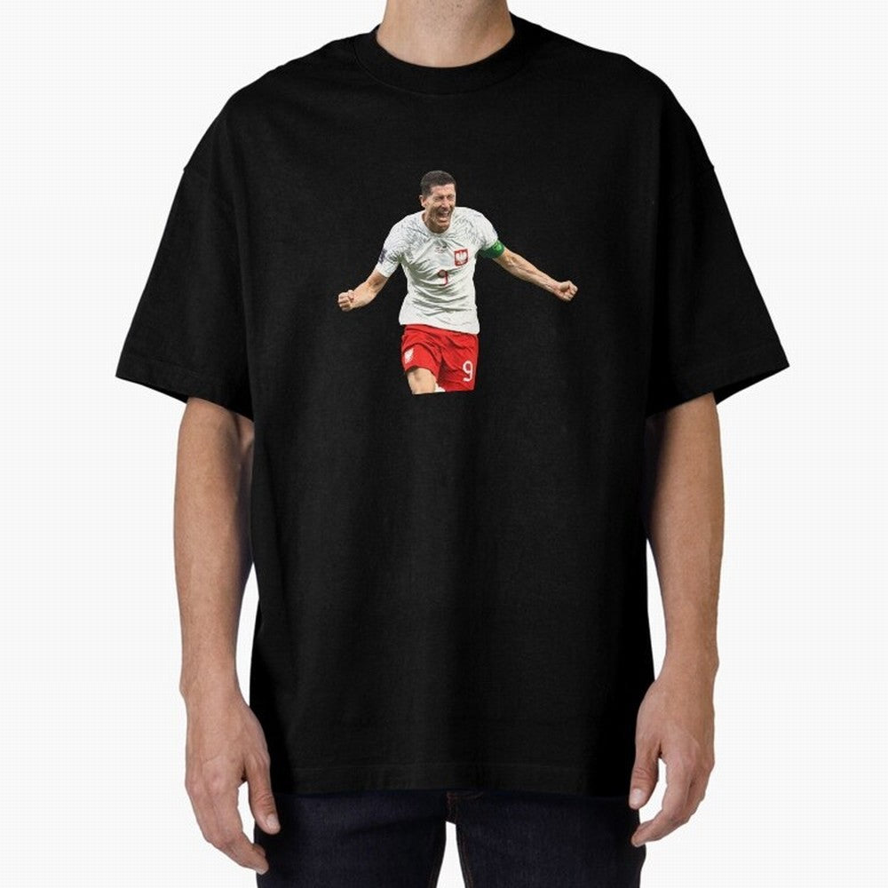 Robert Lewandowski Oversized T-Shirt Bring a Champion Mindset to FIFA World Cup 2026 USA Canada Mexico Driven by Mbappe, England, France and Netherlands Energy, Retro Football Energy, Iconic Rivalries, Trophy Chase Drama and Stadium Atmosphere;