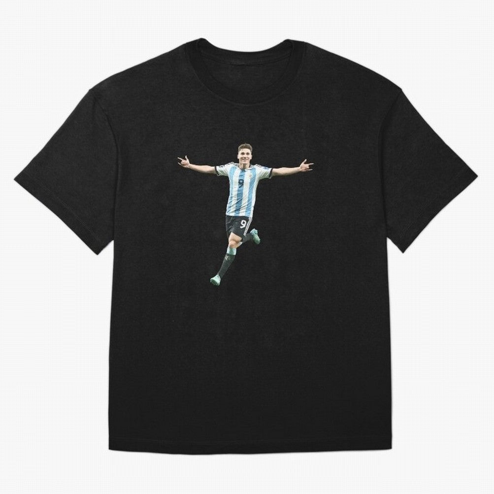 Julian Alvarez Classic T-Shirt Stand Out with Spirit from Global Football Passion for FIFA World Cup 2026 Group Stage, with Cristiano Ronaldo, Brazil, Portugal and Argentina, Champion Mindset, Group Stage Buzz, Knockout Tension and Passionate Fan