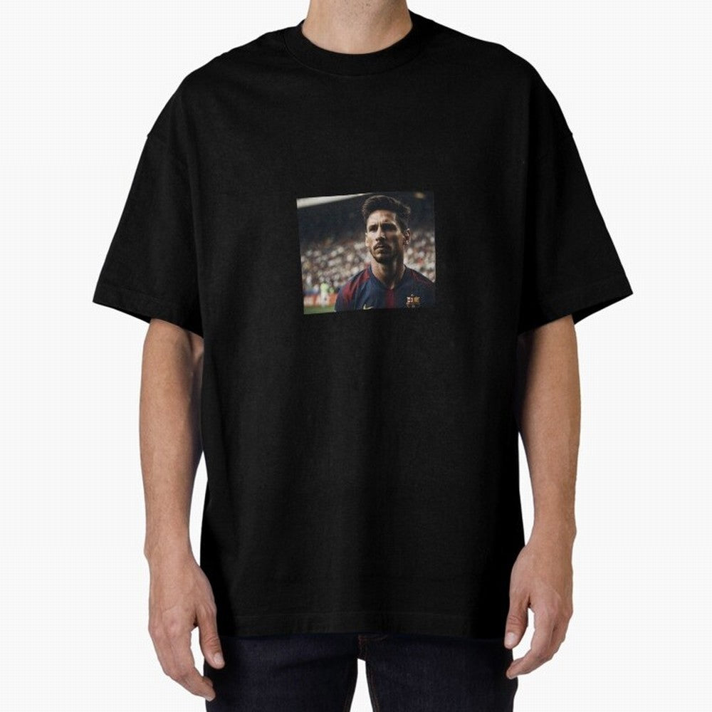 Messi Oversized T-Shirt Enjoy Match Day Hype around FIFA World Cup 2026, Mbappe, France and Portugal, Football Festival Excitement, Trophy Ambitions, Country Rivalries and Star Player Buzz; Ideal for Football Dads, Football Moms, Friends,