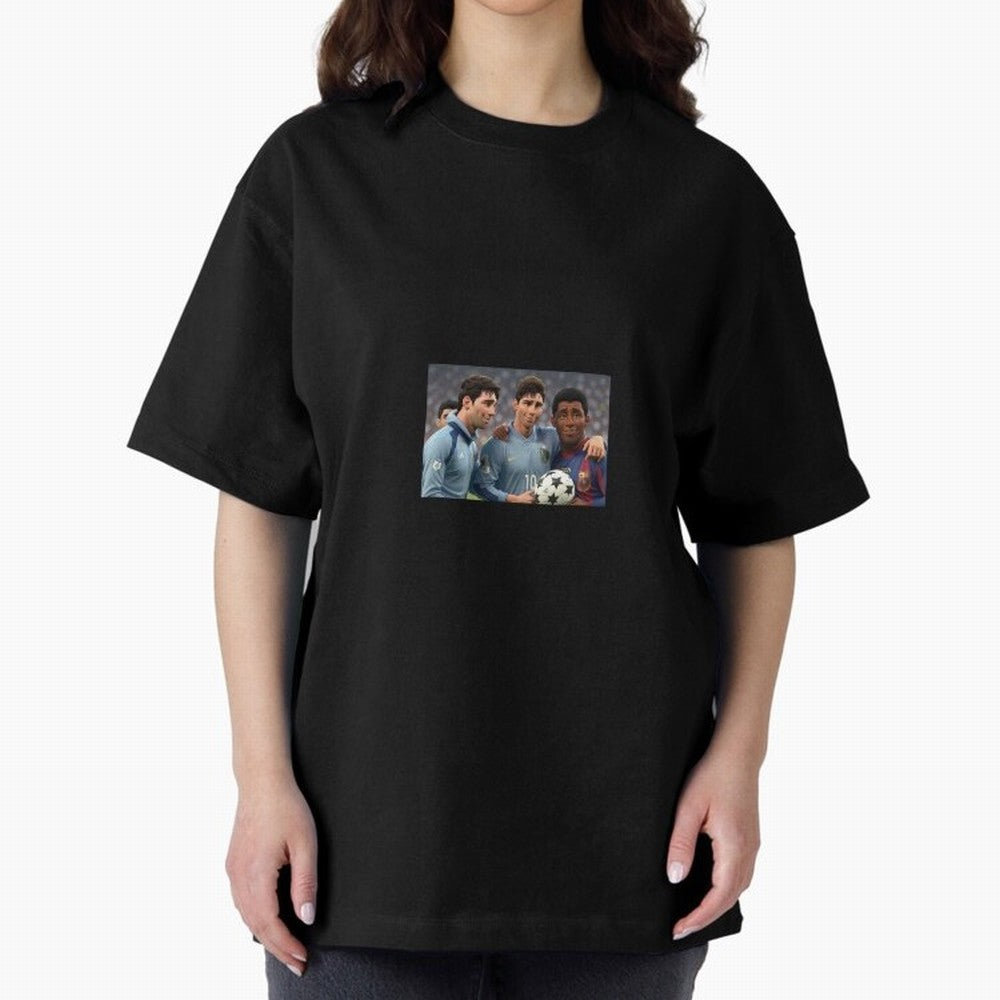 History Oversized T-Shirt Turn Up for the FIFA World Cup 2026 Group Stage Journey through CR7 and Messi Highlights, England and Germany Pride, Goal Celebration Energy, Supporter Heritage, Football Icons and Worldwide Tournament Joy; Great for Watch