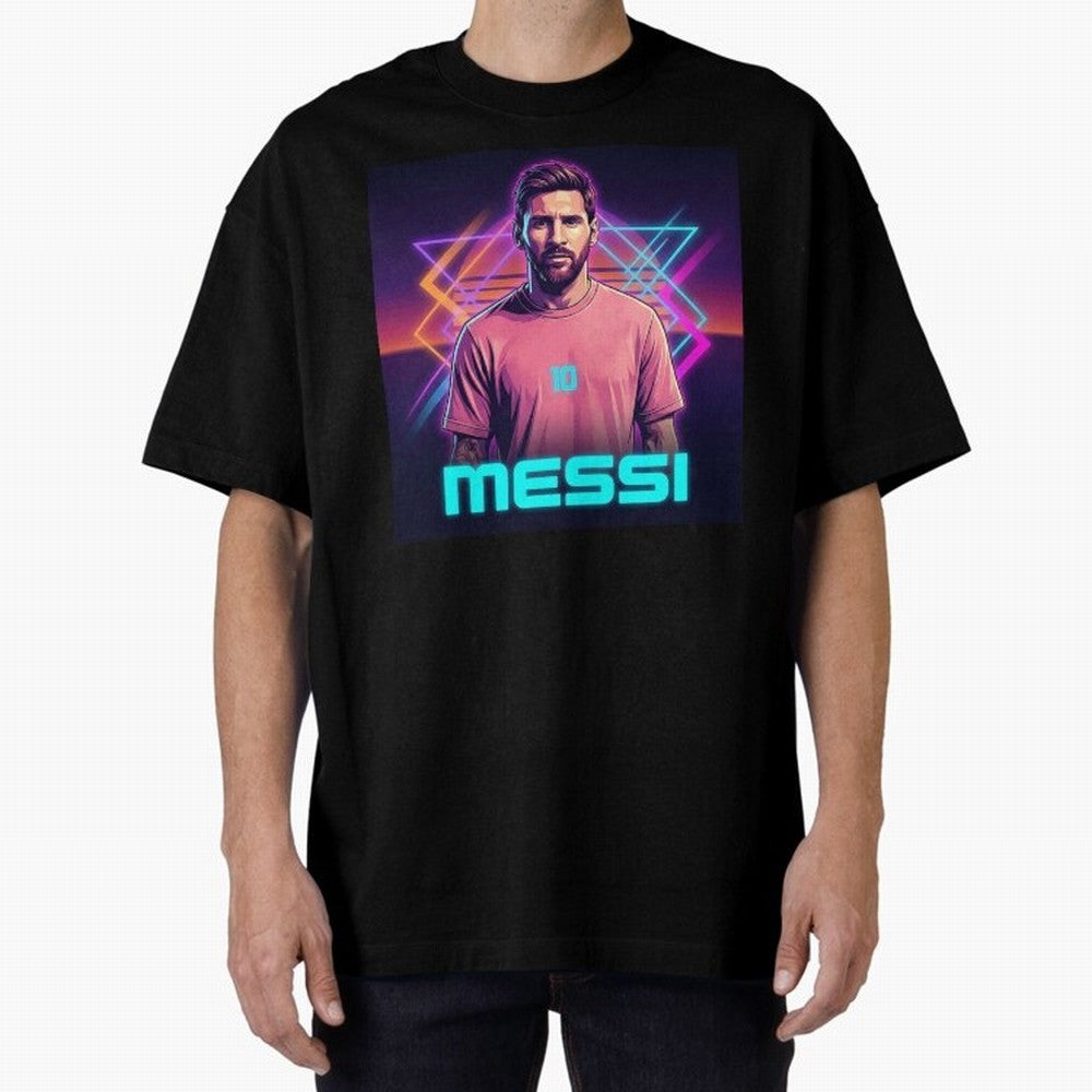 Inter Miami? Football Legend Messi Cyberpunk Retro Futurist Design (Version 5) Classic T-Shirt Make Every Match About FIFA World Cup 2026 Group Stage Highlighting Messi, Neymar and Mbappe, Argentina and Brazil Energy, Supporter Pride, Iconic