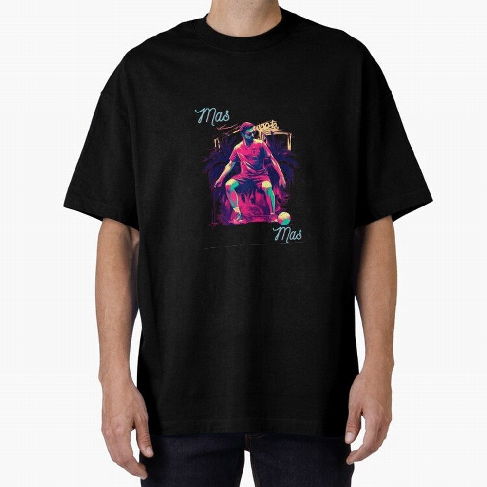 Messi Mas Messi Oversized T-Shirt Support Match Day Hype around FIFA World Cup 2026 USA Canada Mexico, CR7 and Messi, France and Portugal, Tournament Hype, Historic Matchups, Family Viewing Parties and Global Sports Pride; Ideal for Passionate Fans