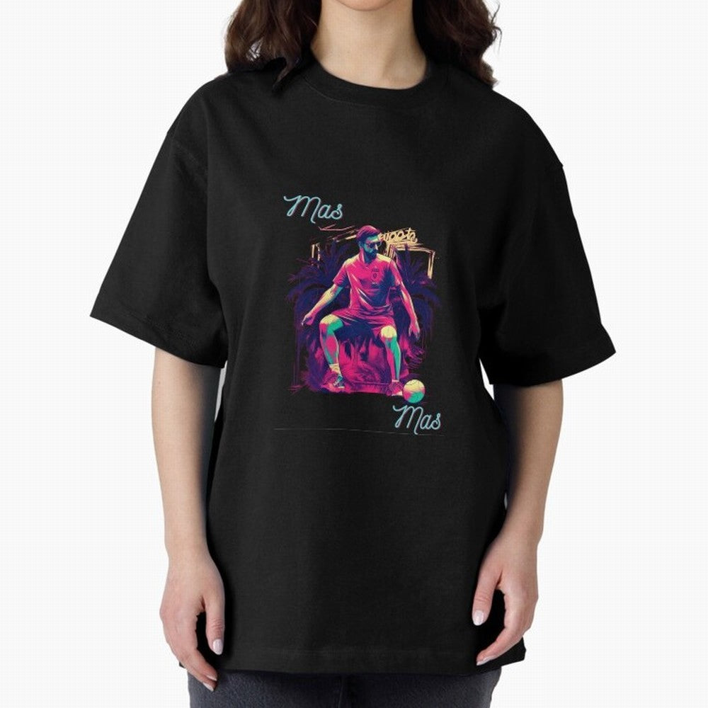 Messi Mas Messi Oversized T-Shirt Support Match Day Hype around FIFA World Cup 2026 USA Canada Mexico, CR7 and Messi, France and Portugal, Tournament Hype, Historic Matchups, Family Viewing Parties and Global Sports Pride; Ideal for Passionate Fans