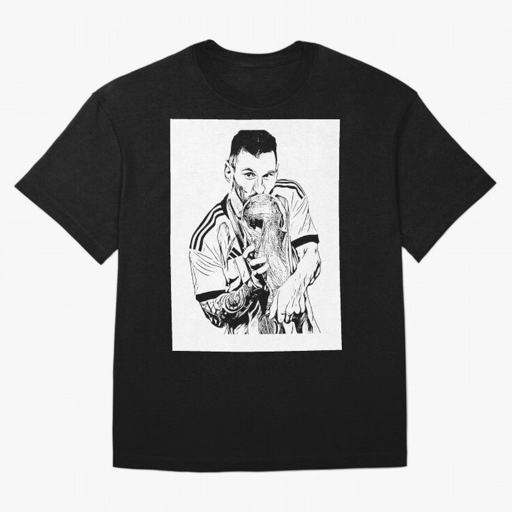Drawing Leo Messi Classic T-Shirt Bring Trophy Dreams to FIFA World Cup 2026 Spirit, Connected to England and Germany, Mbappe, Champion Mindset, Group Stage Buzz, Knockout Tension and Passionate Fan Culture; Ideal for Football Dads, Football Moms,