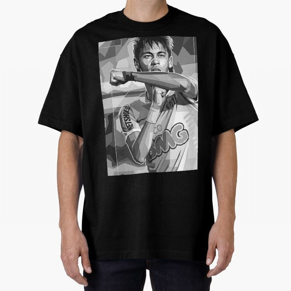 Neymar Grayscale Classic T-Shirt Bring Supporter Culture to Global Football Passion for FIFA World Cup 2026 Group Stage, Driven by Haaland, England, Championship Spirit, Famous Goals, Roaring Crowds and International Football Unity; Built for