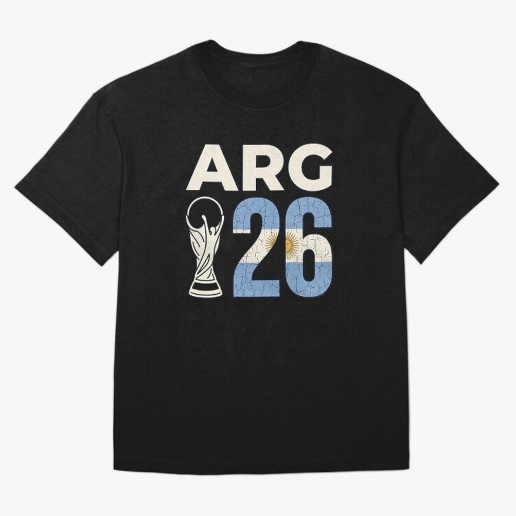 Argentina Football World Cup 2026 - Vintage Arg 26 Flag Design Essential T-Shirt Feel the Trophy Chase of FIFA World Cup 2026 Group Stage Built around Neymar, Haaland and Cristiano Ronaldo, Argentina Energy, Soccer Culture, Superstar Moments,