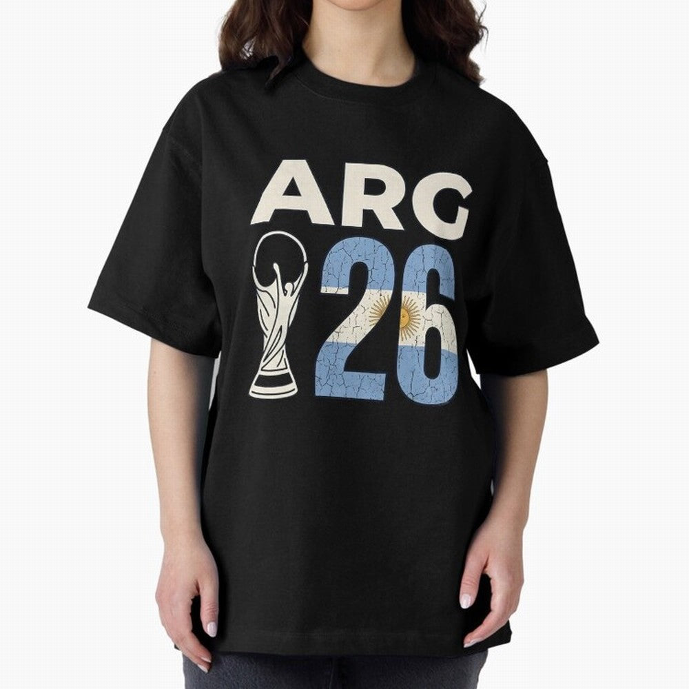 Argentina Football World Cup 2026 - Vintage Arg 26 Flag Design Essential T-Shirt Feel the Trophy Chase of FIFA World Cup 2026 Group Stage Built around Neymar, Haaland and Cristiano Ronaldo, Argentina Energy, Soccer Culture, Superstar Moments,