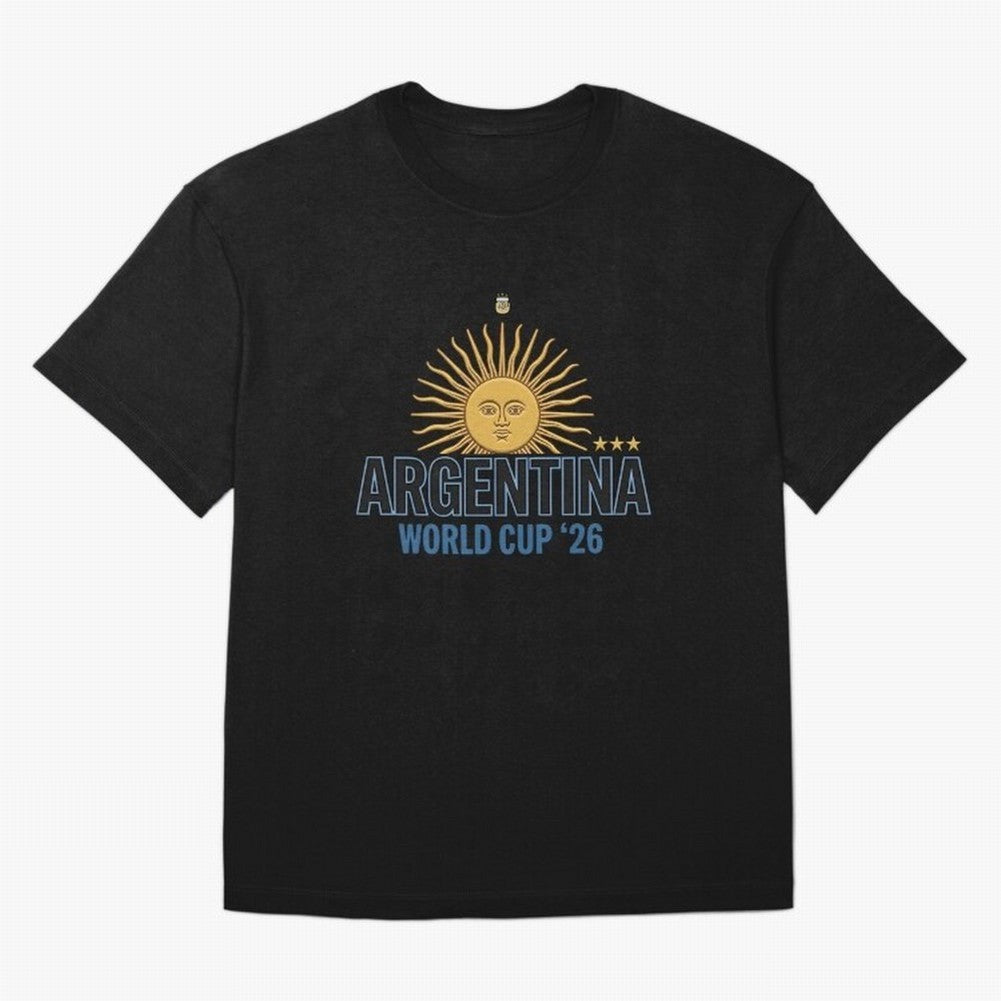 Argentina Football Sun of May - World Cup 2026 Gold Edition Essential T-Shirt Get Ready for FIFA World Cup 2026 Group Stage for Fans of Mbappe and Neymar and Brazil, Portugal and Argentina, Bringing Supporter Pride, Iconic Celebrations, Legendary
