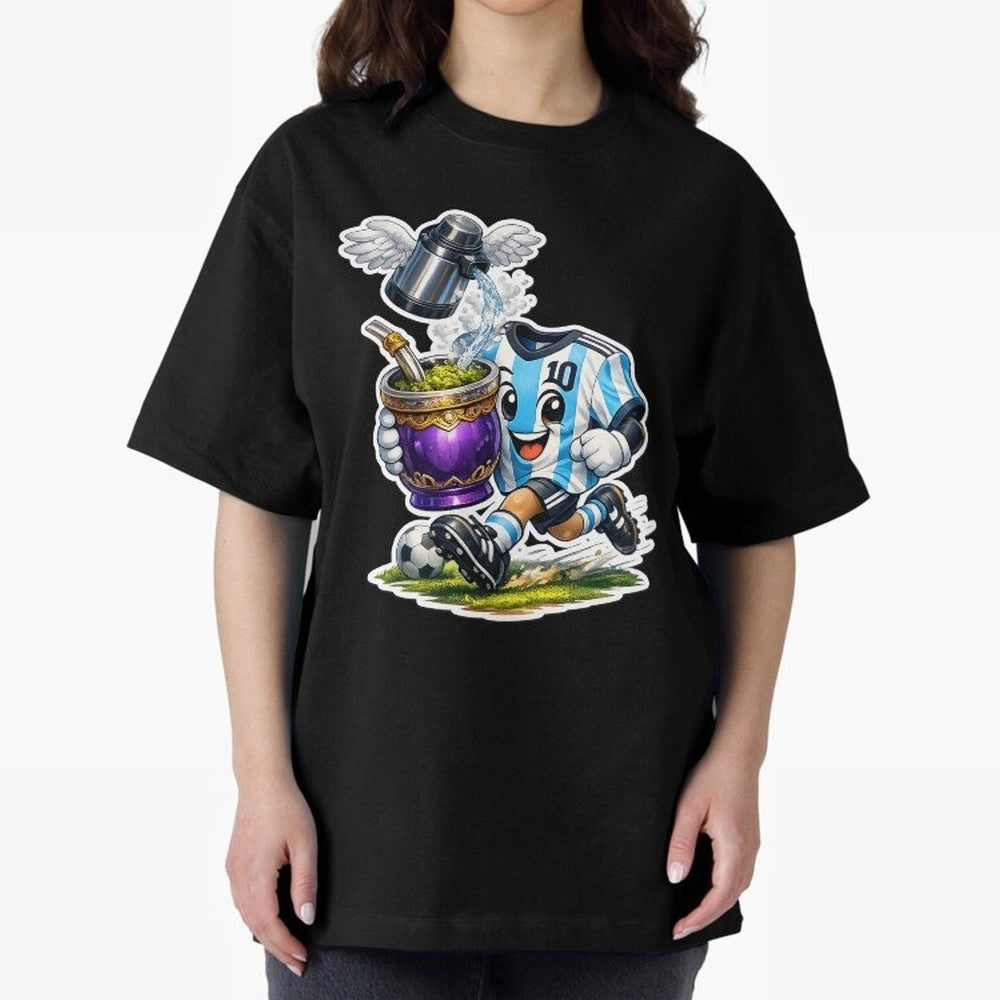 Vamos Argentina ¨C Mate & Football Forever - Argentina Football Mate Mascot - Messi 10 Soccer Fan Art Classic T-Shirt Feel the Roar of Global Football Passion for FIFA World Cup 2026 USA Canada Mexico, Built around Cristiano Ronaldo, Brazil, Retro
