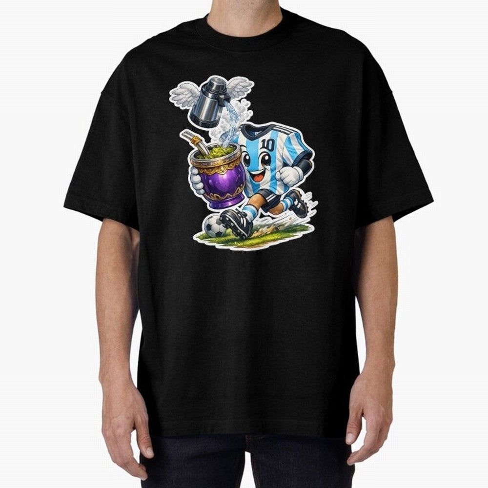 Vamos Argentina ¨C Mate & Football Forever - Argentina Football Mate Mascot - Messi 10 Soccer Fan Art Classic T-Shirt Feel the Roar of Global Football Passion for FIFA World Cup 2026 USA Canada Mexico, Built around Cristiano Ronaldo, Brazil, Retro