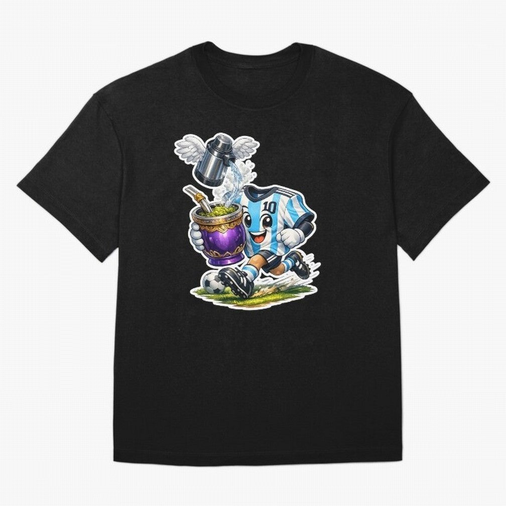 Vamos Argentina ¨C Mate & Football Forever - Argentina Football Mate Mascot - Messi 10 Soccer Fan Art Classic T-Shirt Feel the Roar of Global Football Passion for FIFA World Cup 2026 USA Canada Mexico, Built around Cristiano Ronaldo, Brazil, Retro