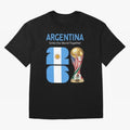 World Cup 2026, ARGENTINA Oversized T-Shirt Celebrate Fan Culture around Global Football Passion for FIFA World Cup 2026 USA Canada Mexico, Filled with Mbappe, Argentina and Brazil, Fan Favorite Moments, National Team Passion, Big Match Drama and