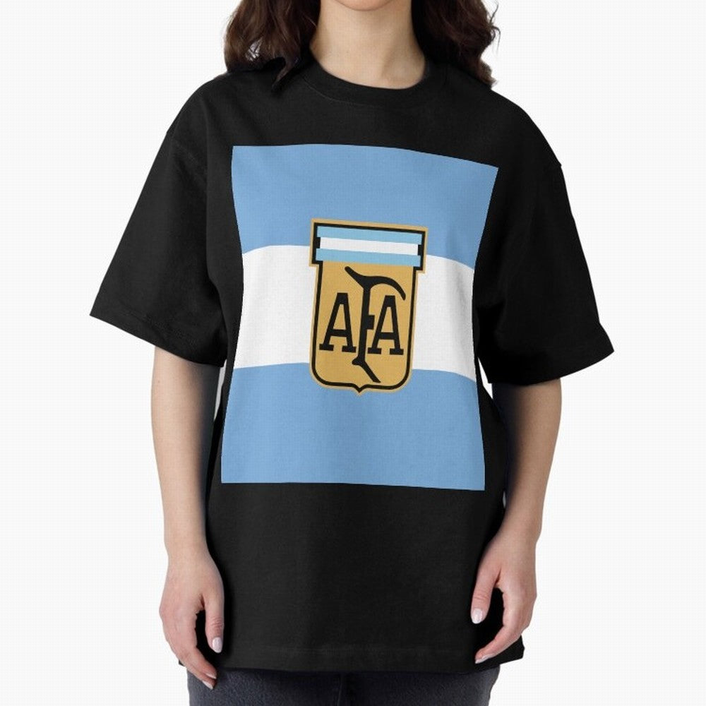 Argentina | 2026 World Cup Fan Apparel Oversized T-Shirt Follow the Road to FIFA World Cup 2026 USA Canada Mexico Highlighting Haaland, France Energy, Stadium Memories, Football Loyalty, International Chants and Championship Tradition; Ideal for