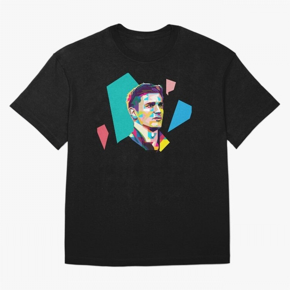 Pablo Gavi WPAP art Classic T-Shirt Bring International Match Energy to Global Football Passion for FIFA World Cup 2026 USA Canada Mexico, Filled with Cristiano Ronaldo, Netherlands, Vintage Soccer Flavor, Modern Football Stars, National Flags and