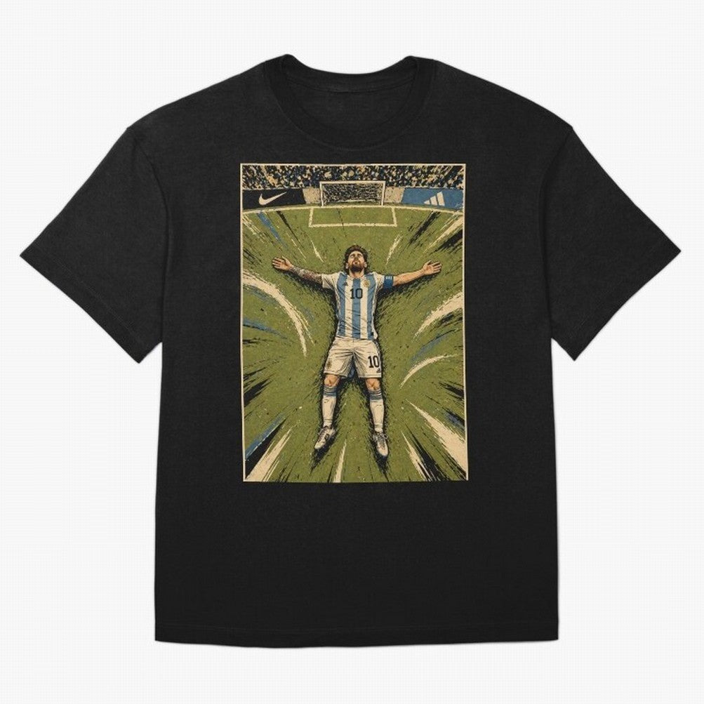Messi Argentine Football Legend Celebration Poster | Vintage Comic Soccer Champion Art Classic T-Shirt Discover FIFA World Cup 2026 USA Canada Mexico Connected to Haaland, England Energy, Champion Mindset, Group Stage Buzz, Knockout Tension and