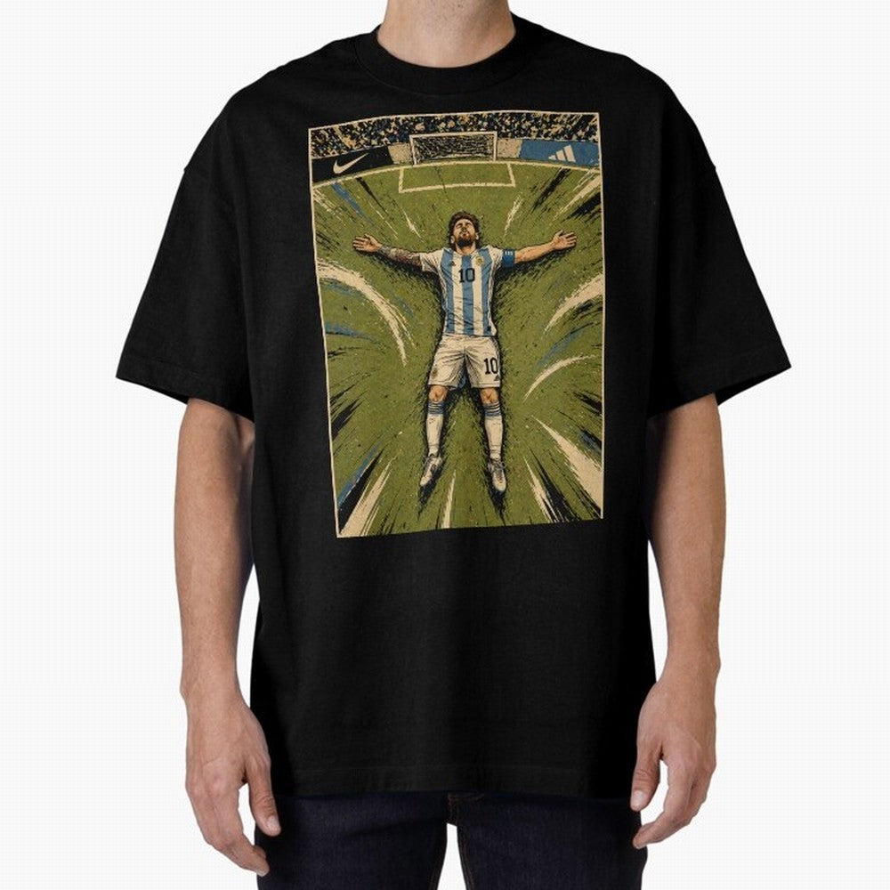 Messi Argentine Football Legend Celebration Poster | Vintage Comic Soccer Champion Art Classic T-Shirt Discover FIFA World Cup 2026 USA Canada Mexico Connected to Haaland, England Energy, Champion Mindset, Group Stage Buzz, Knockout Tension and