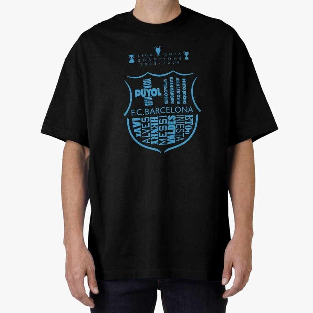 FC Barcelona three-time champion Oversized T-Shirt Celebrate Football Dreams Across FIFA World Cup 2026 Group Stage Celebrating Cristiano Ronaldo, Haaland and CR7, Portugal, Spain and Germany Energy, Retro Football Energy, Iconic Rivalries, Trophy
